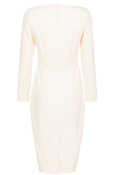 Midi haljina sa dugim rukavima i šlicem pozadi Tiffany Production